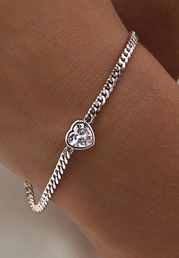 Серебряный браслет с фианитом Ангел MIE