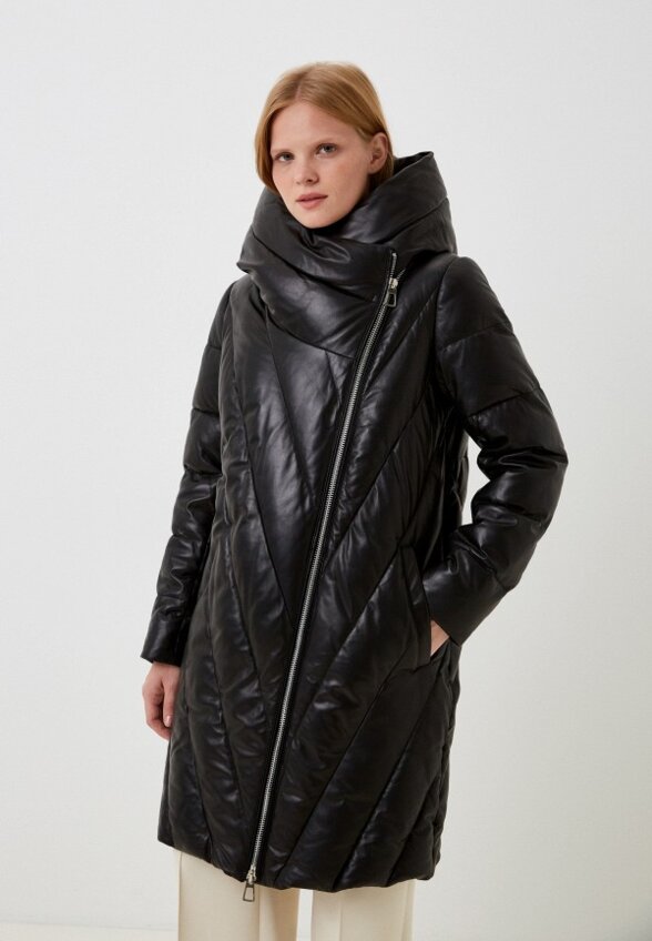 Куртка кожаная утепленная Снежная Королева