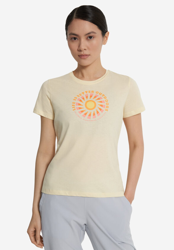 Футболка женская Columbia Ruby Springs Graphic Fitted Ss, Желтый