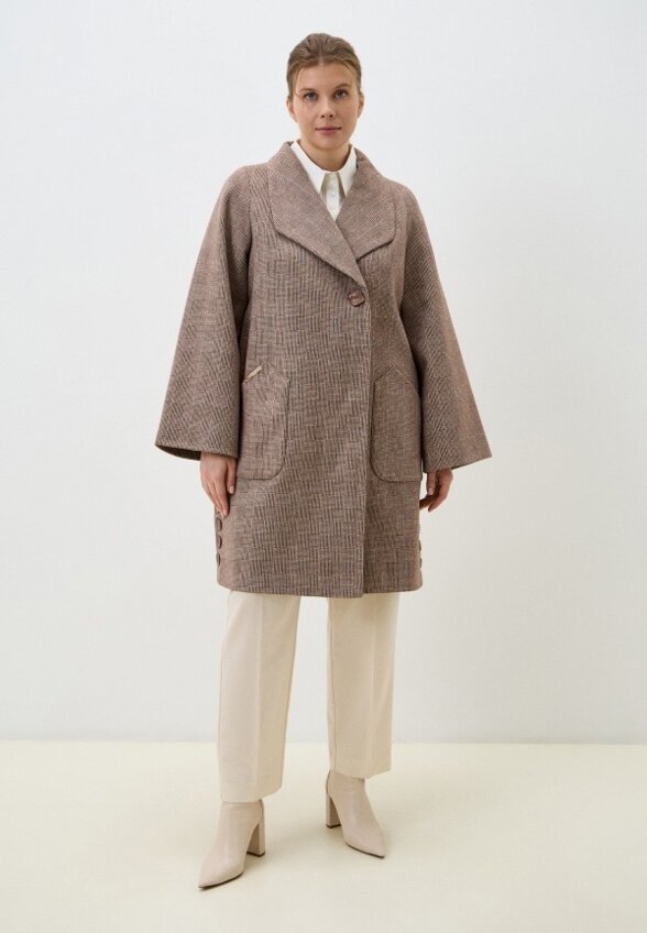 Пальто однобортное Gaxgax