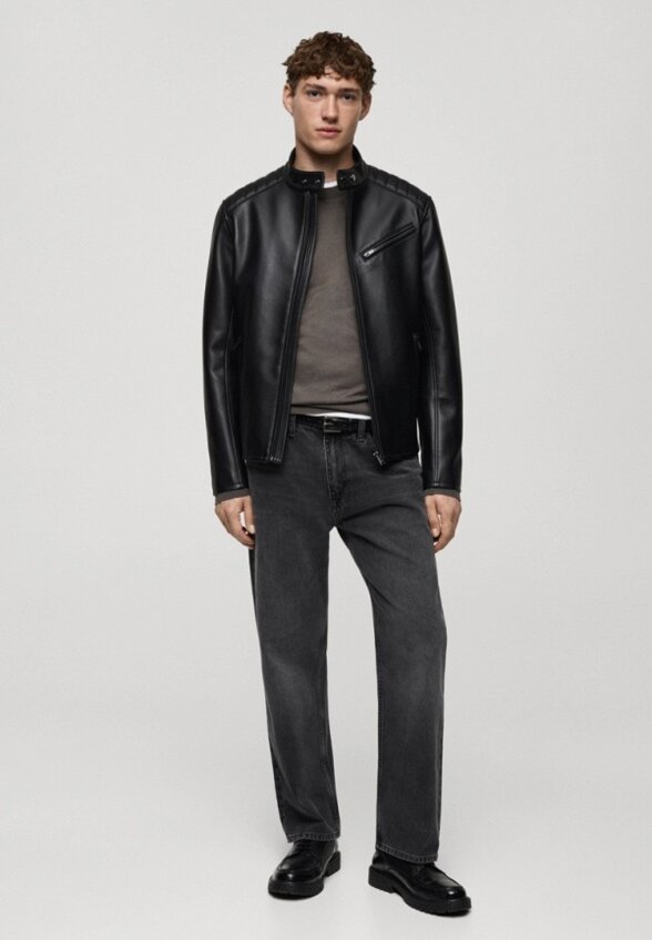 Куртка кожаная Mango Man