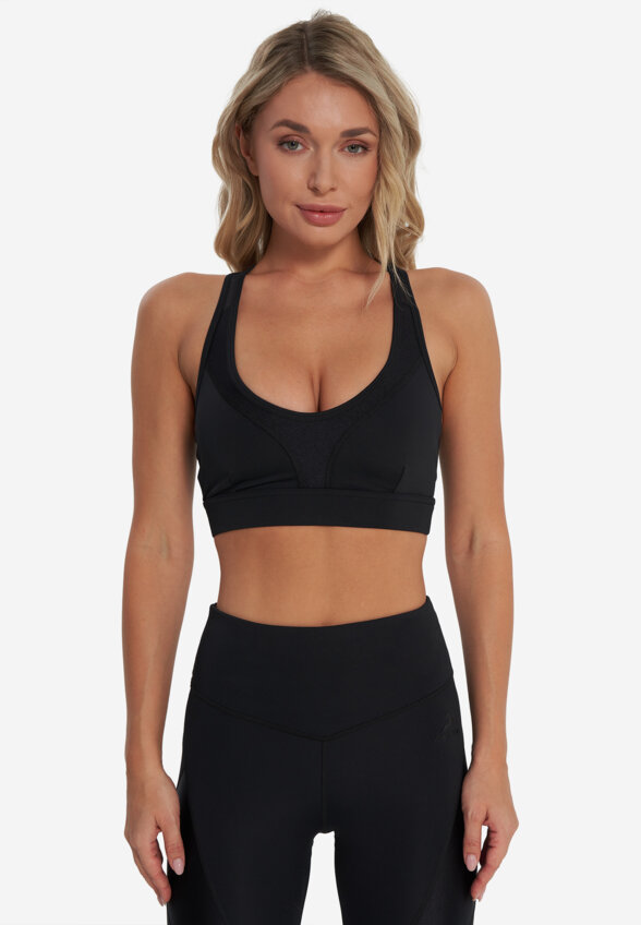 Топ бра спортивный Demix ActiveMove Dance Mesh Bra, Черный