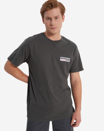 Футболка мужская Quiksilver Palm Square, Серый женщинам