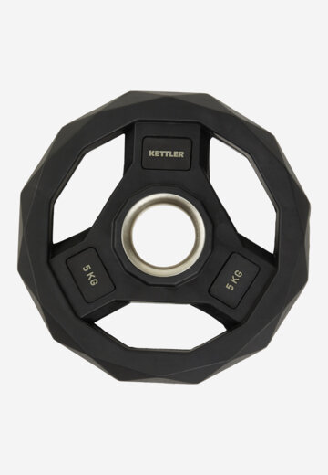 Диск чугунный обрезиненный KETTLER, 51 мм, 5 кг, Черный