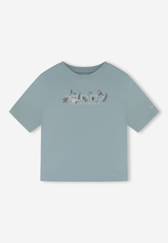 Футболка женская Columbia Rolling Bend Graphic Relaxed Crop SS, Голубой