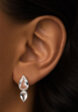 Серебряные серьги-пусеты МАЙЯ П с горным хрусталем MIE1  - превью
