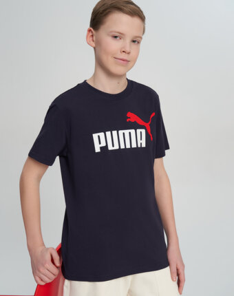 Футболка для мальчиков PUMA Ess 2 Color No.1 Logo, Синий женщинам
