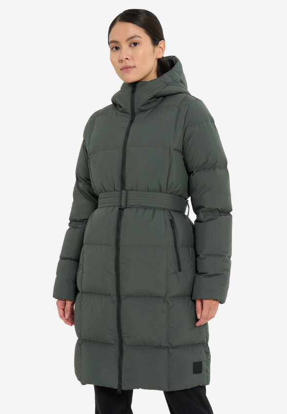 Пальто пуховое женское Jack Wolfskin Frozen Lake, Зеленый