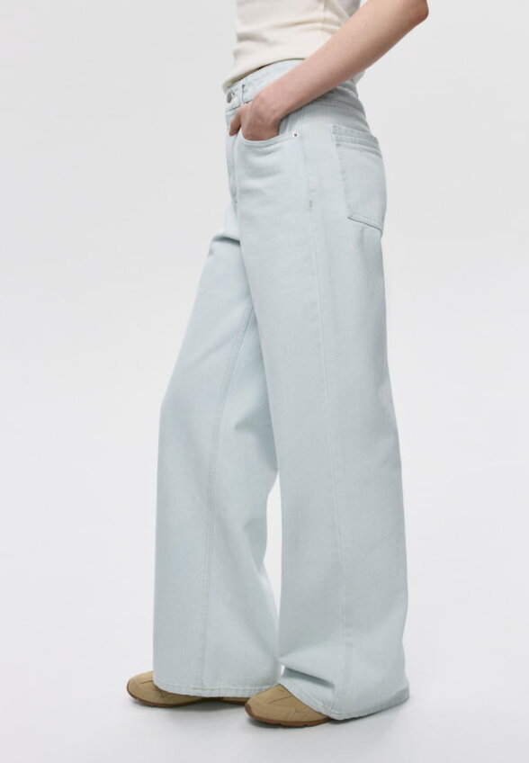Джинсы WIDE LEG с патчем по мотивам картины Джакомо Кваренги