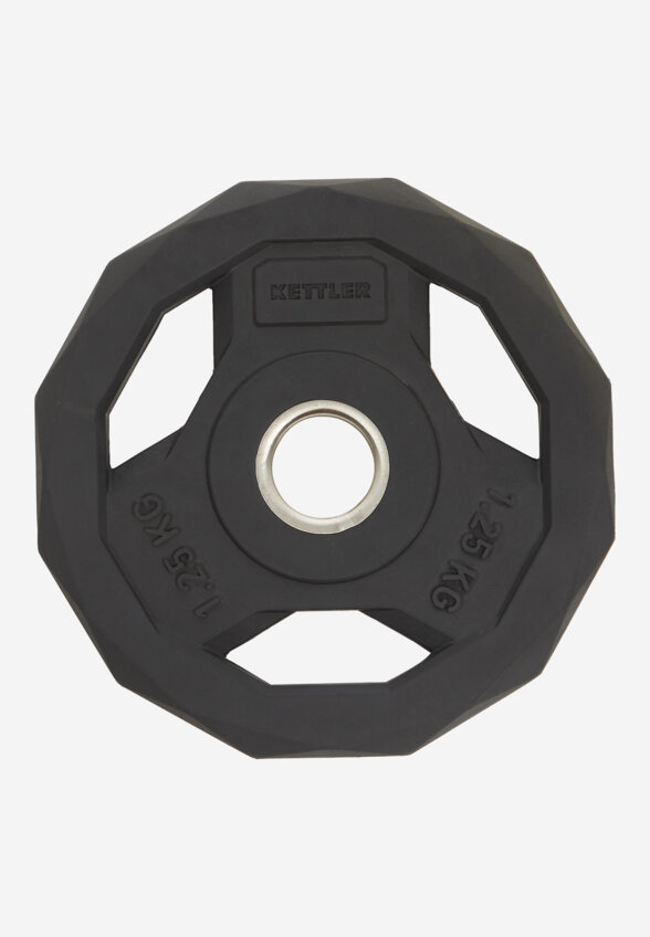 Диск стальной обрезиненный KETTLER 1.25 кг, Черный