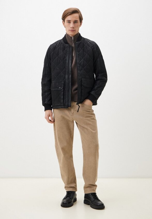 Куртка кожаная утепленная Camel active