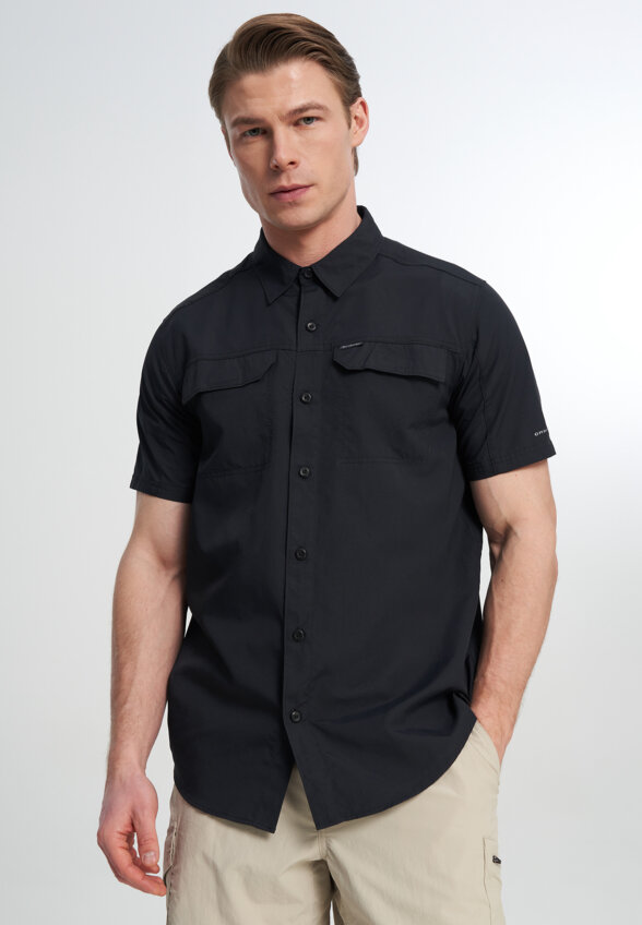 Рубашка с коротким рукавом мужская Columbia Silver Ridge 2.0 Short Sleeve Shirt, Черный