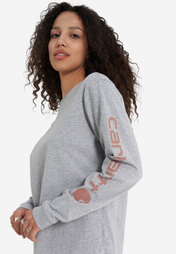 Лонгслив женский Carhartt Workwear Logo, Серый