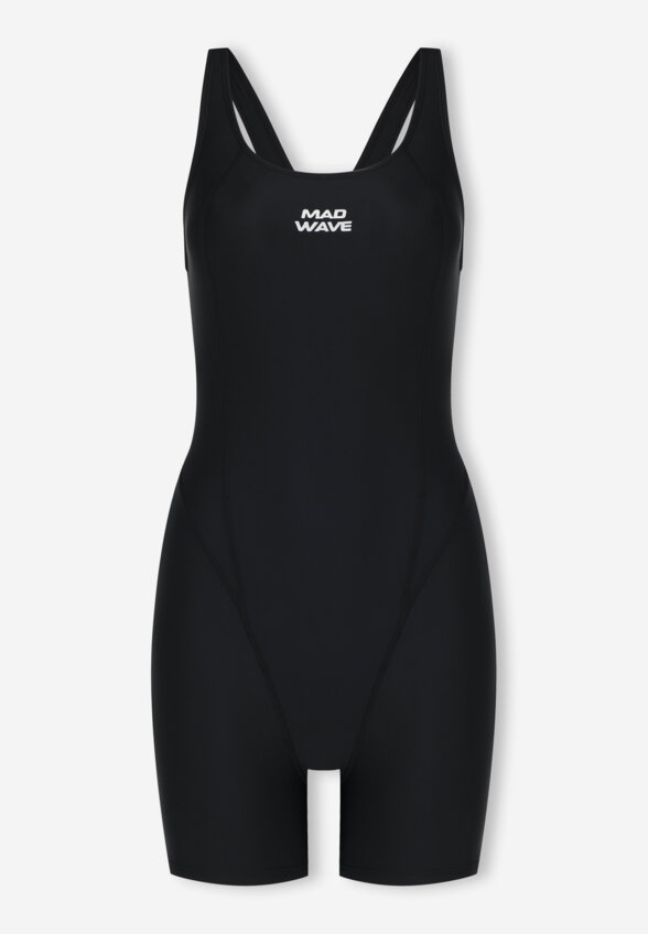 Купальник слитный женский Mad Wave Glide HiClo, Черный