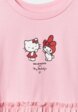 Комбинированное платье с принтом Hello Kitty и My Melody для девочек5  - превью
