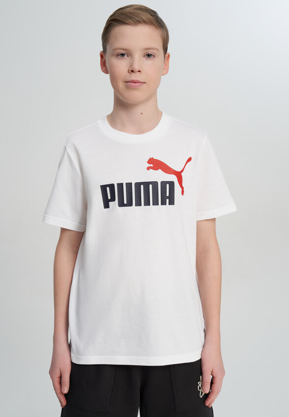 Футболка для мальчиков PUMA Ess 2 Color No.1 Logo, Белый