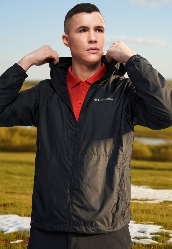 Ветровка мужская Columbia Discovery Loop Lined Windbreaker, Черный