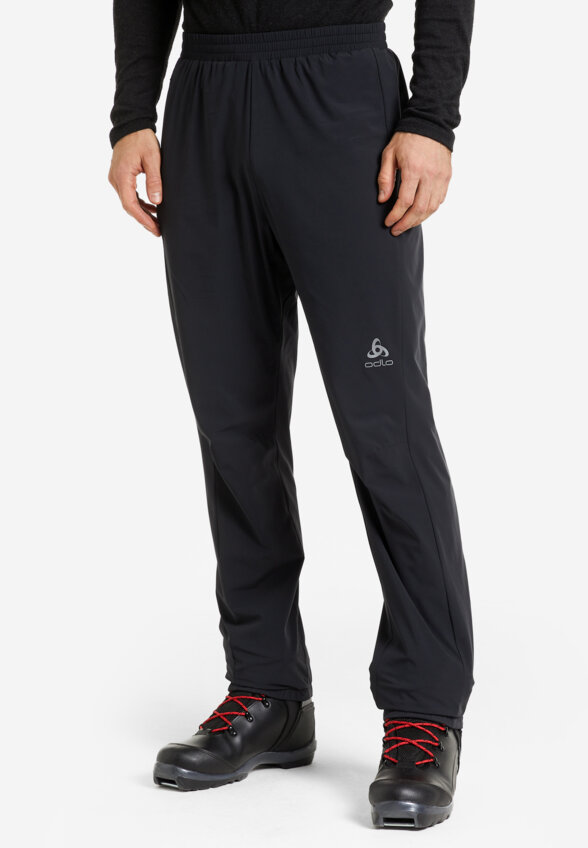 Брюки для беговых лыж мужские Odlo Windbreaker, Черный