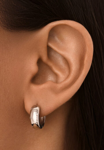 Серьги кольца серебро 925 серебряные круглые конго MIESTILO MIE