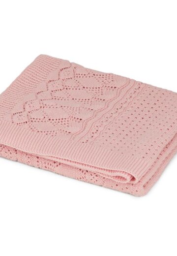 Плед вязаный пуантель для новорожденных Кам Кам Копенгаген (Cam Cam Copenhagen), сорбет, 100 х 80 см