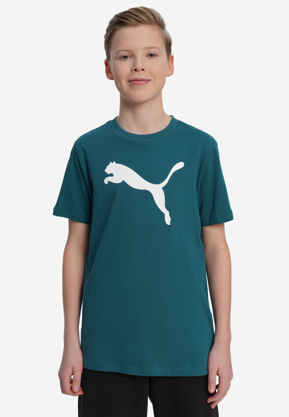 Футболка для мальчиков PUMA Ess Cat Logo, Зеленый