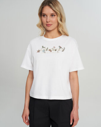 Футболка женская Columbia Rolling Bend Graphic Relaxed Crop SS, Белый женщинам