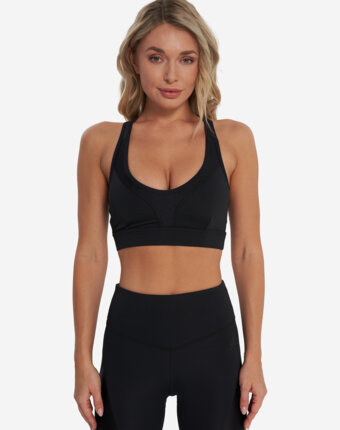 Топ бра спортивный Demix ActiveMove Dance Mesh Bra, Черный женщинам