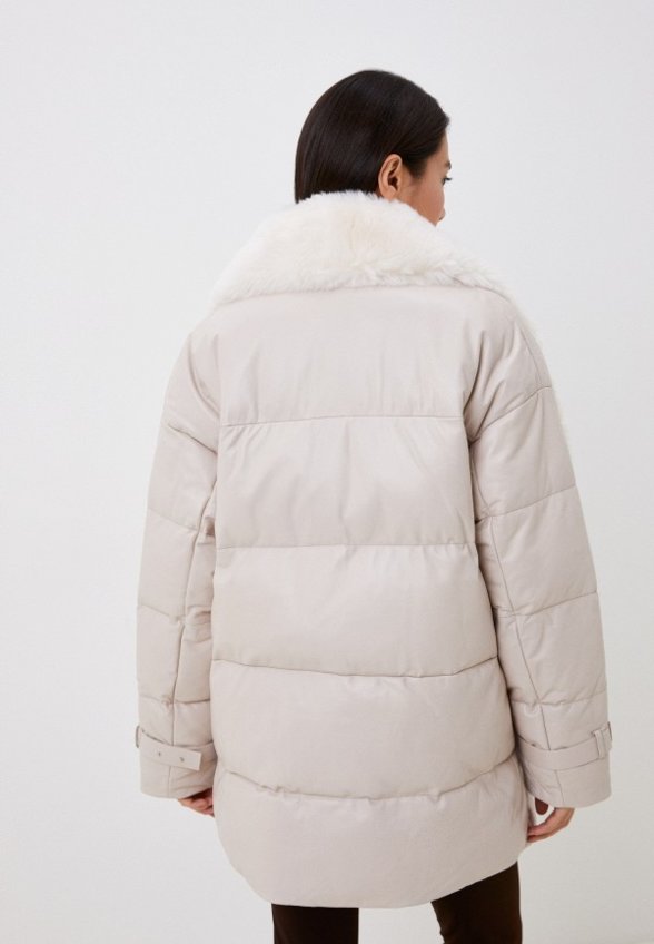 Куртка кожаная утепленная Снежная Королева