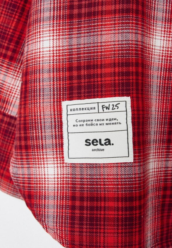Рубашка в клетку для девочек из коллекции SELA ARCHIVE