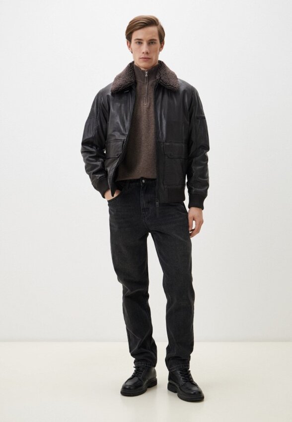 Куртка кожаная Camel active