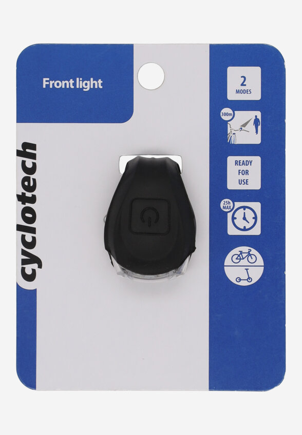 Фонарь велосипедный передний габаритный Cyclotech CFL-4, Черный