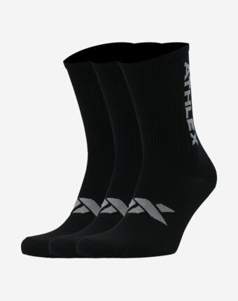 Носки Athlex, 3 пары, Черный женщинам
