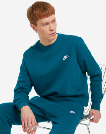 Свитшот мужской Nike Sportswear Club Crew, Зеленый женщинам