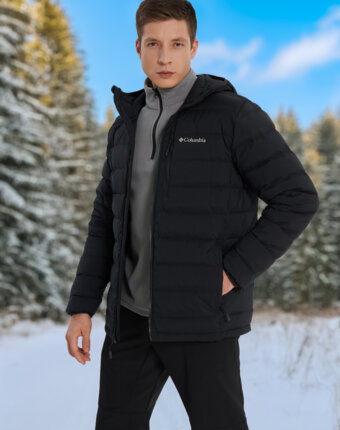 Ультралегкий пуховик мужской Columbia Drift Peak Stretch Down Hooded Jacket, Черный женщинам