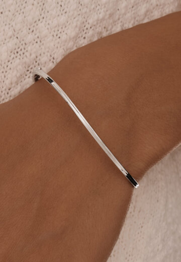 Серебряный жесткий браслет MIESTILO MIE