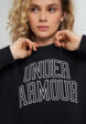 Свитшот женский оверсайз Under Armour Rival Flc OS Varsity Crew, Черный5  - превью