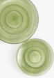 Десертная тарелка из стекла с рельефным узором2  - превью