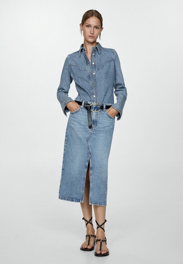 Юбка джинсовая Mango