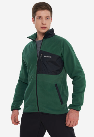 Джемпер флисовый мужской Columbia Fast Trek Overlay Full Zip, Зеленый