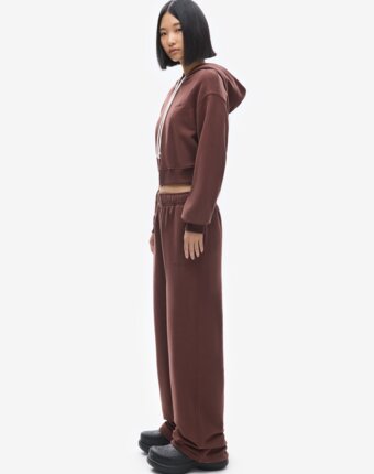 Худи zip crop Uniform Reddish Brown FABLE женщинам