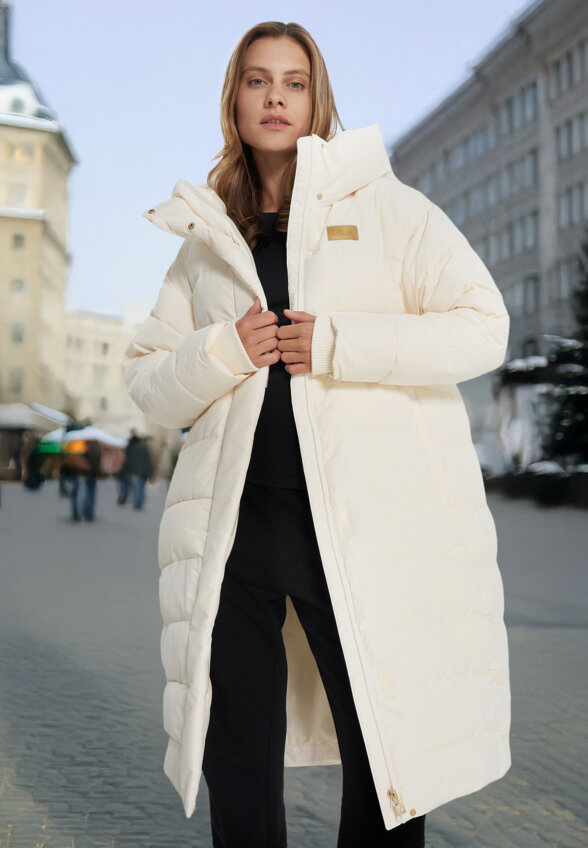 Пуховик женский FILA, Бежевый