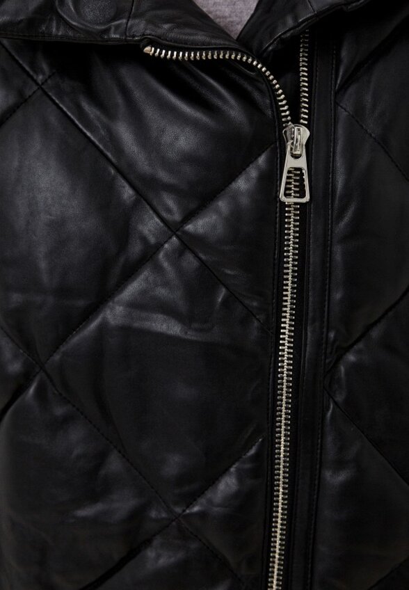 Куртка кожаная утепленная Снежная Королева