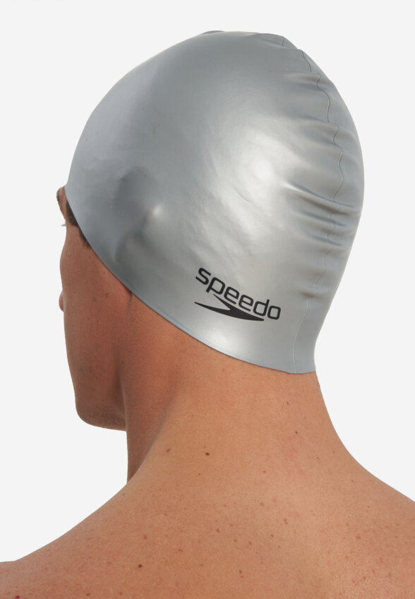 Шапочка для плавания Speedo Plain Flat, Серебряный
