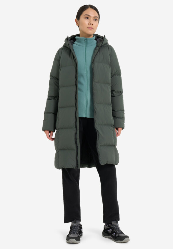 Пальто пуховое женское Jack Wolfskin Frozen Lake, Зеленый