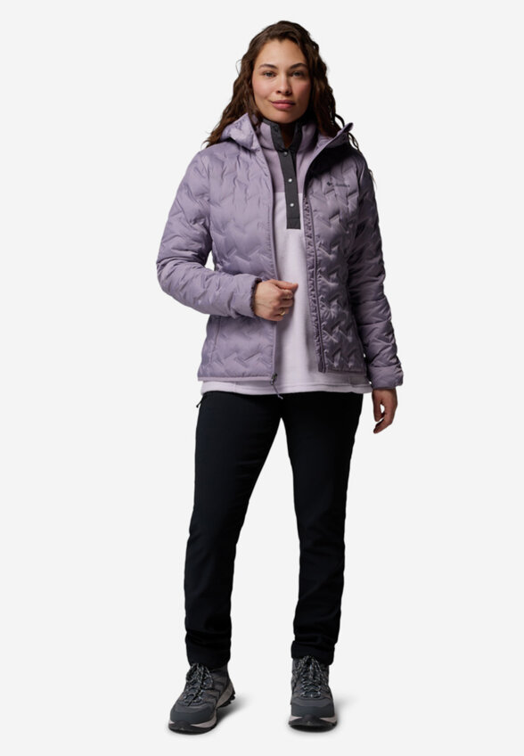 Ультралегкий пуховик женский Columbia Delta Ridge II Down Hooded Jacket, Розовый