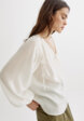 Воздушная блуза со сборками на завязку из лиоцелла5  - превью