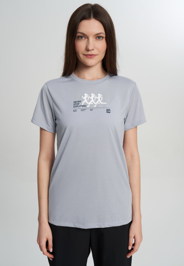 Футболка женская The North Face Bitmap Silhouettes, Голубой