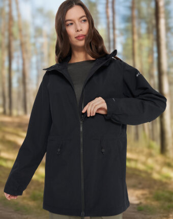Куртка мембранная женская Columbia Blossom Park Rain Jacket, Черный женщинам