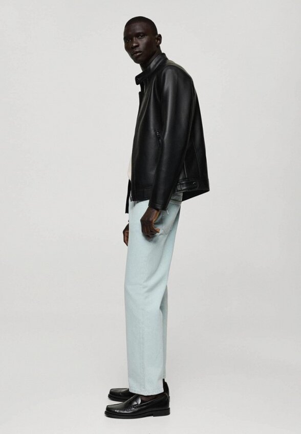 Куртка кожаная Mango Man