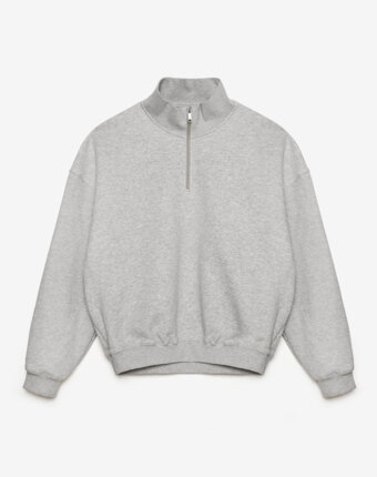 Свитшот half zip Uniform Grey Melange FABLE женщинам